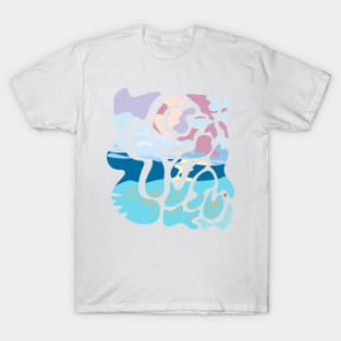 Enjoy Ocean landscape into Organic shapes T-Shirt